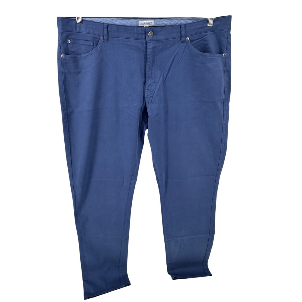 Peter Millar Ultimate Sateen Five Pocket Pants Mens 42x33 Blue Stretch Golf